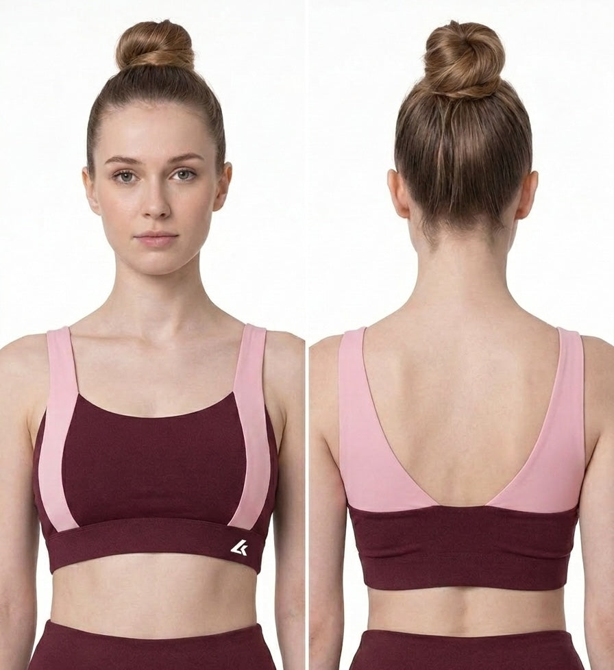 Blush/Wine FlowFit Sport Bra