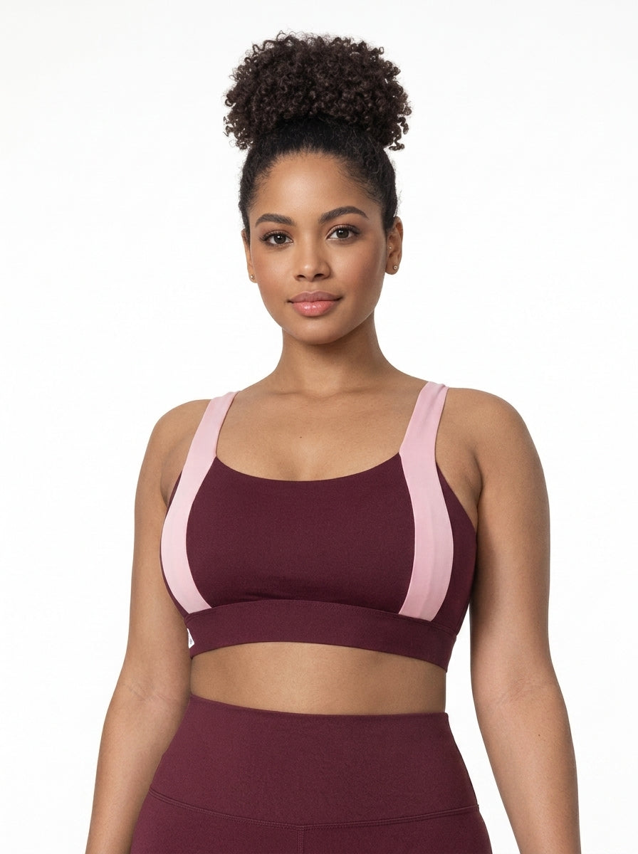 Blush/Wine FlowFit Sport Bra