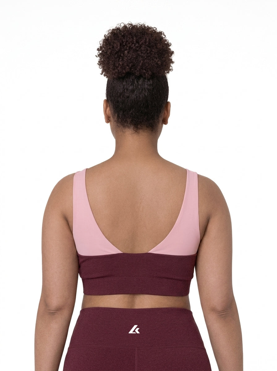 Blush/Wine FlowFit Sport Bra