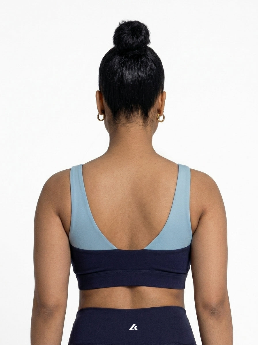 Sky/Navy FlowFit Sport Bra