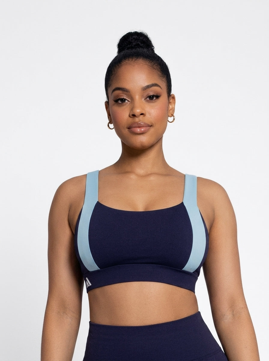 Sky/Navy FlowFit Sport Bra